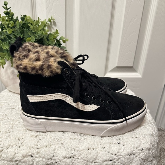 Vans Shoes M6 W9 All Weather MTE SK-8 Hi Top Platform Faux Fur Lined Sneakers - Picture 6 of 13